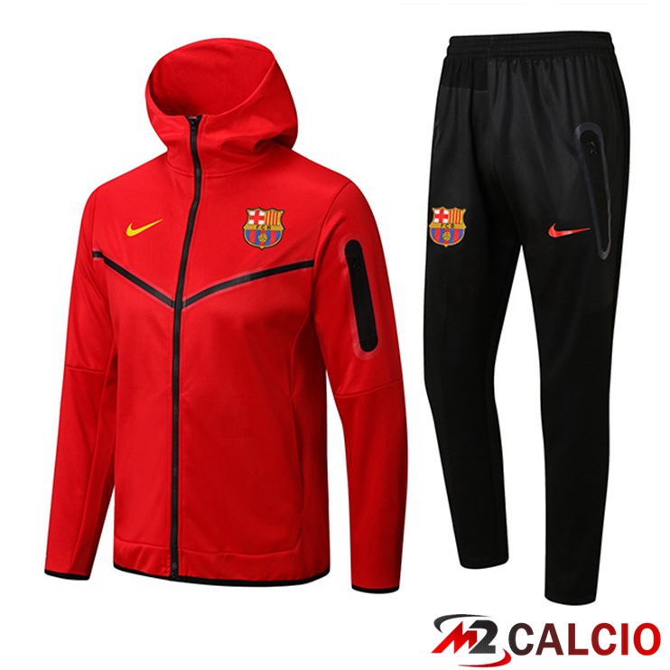 Maglie Calcio Personalizzate,Tute Calcio Squadre,Maglia Nazionale Italiana Calcio | Insieme Giacca Con Cappuccio Tuta FC Barcellona Rosso 2022/2023