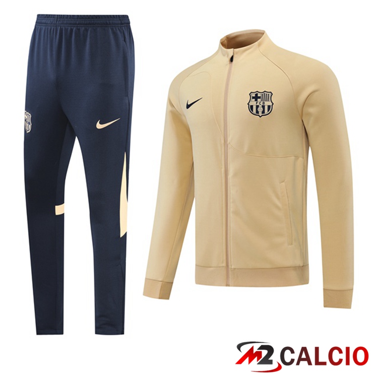 Maglie Calcio Personalizzate,Tute Calcio Squadre,Maglia Nazionale Italiana Calcio | Insieme Tuta Calcio - Giacca FC Barcellona Giallo 2022/2023