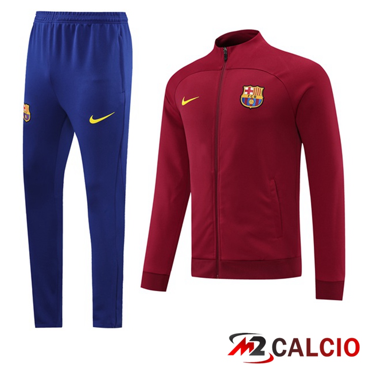 Maglie Calcio Personalizzate,Tute Calcio Squadre,Maglia Nazionale Italiana Calcio | Insieme Tuta Calcio - Giacca FC Barcellona Rosso 2022/2023