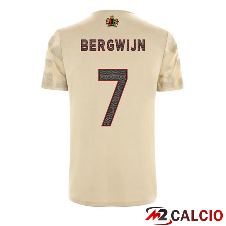 Maglie Calcio Personalizzate,Tute Calcio Squadre,Maglia Nazionale Italiana Calcio | Maglie Calcio AFC Ajax (Bergwijn 7) Terza Marrone 2022/2023