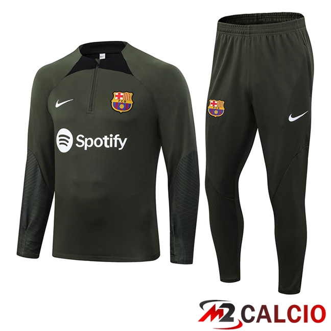 Maglie Calcio Personalizzate,Tute Calcio Squadre,Maglia Nazionale Italiana Calcio | Insieme Tuta Calcio FC Barcellona Verde 2023/2024