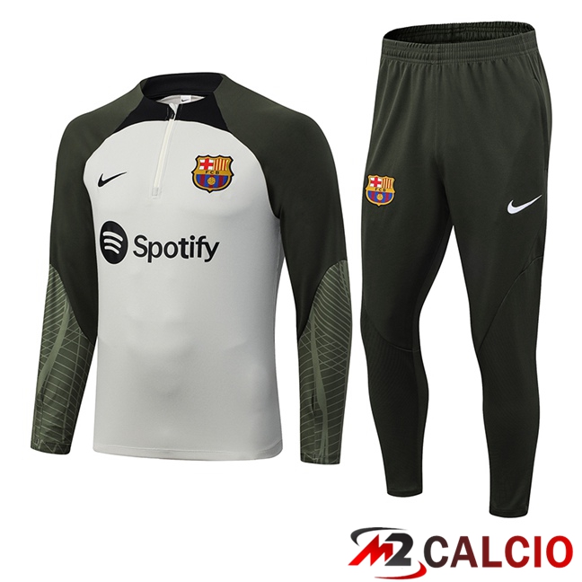 Maglie Calcio Personalizzate,Tute Calcio Squadre,Maglia Nazionale Italiana Calcio | Insieme Tuta Calcio FC Barcellona Grigio 2023/2024
