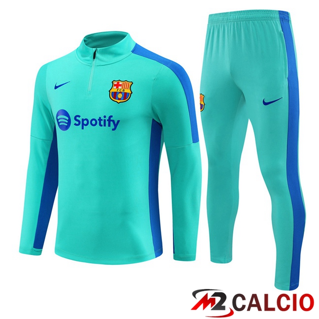 Maglie Calcio Personalizzate,Tute Calcio Squadre,Maglia Nazionale Italiana Calcio | Insieme Tuta Calcio FC Barcellona Cyan 2023/2024
