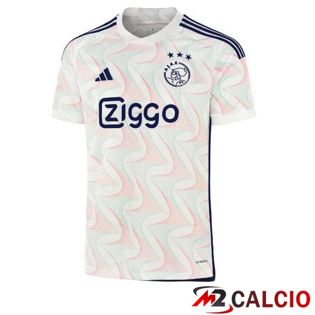 Maglie Calcio Personalizzate,Tute Calcio Squadre,Maglia Nazionale Italiana Calcio | Maglia Calcio AFC Ajax Seconda Bianco 2023/2024