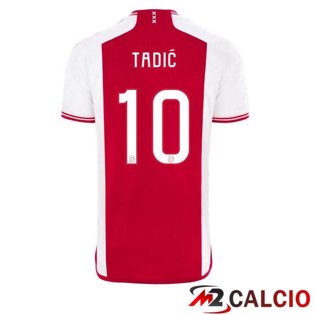 Maglie Calcio Personalizzate,Tute Calcio Squadre,Maglia Nazionale Italiana Calcio | Maglie Calcio AFC Ajax (Tadić 10) Prima Rosso Bianco 2023/2024