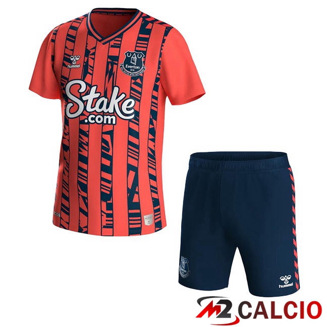 Maglie Calcio Personalizzate,Tute Calcio Squadre,Maglia Nazionale Italiana Calcio | Maglie Calcio Everton Bambino Seconda Rosso 2023/2024
