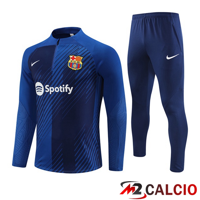 Maglie Calcio Personalizzate,Tute Calcio Squadre,Maglia Nazionale Italiana Calcio | Insieme Tuta Calcio FC Barcellona Blu 2023/2024