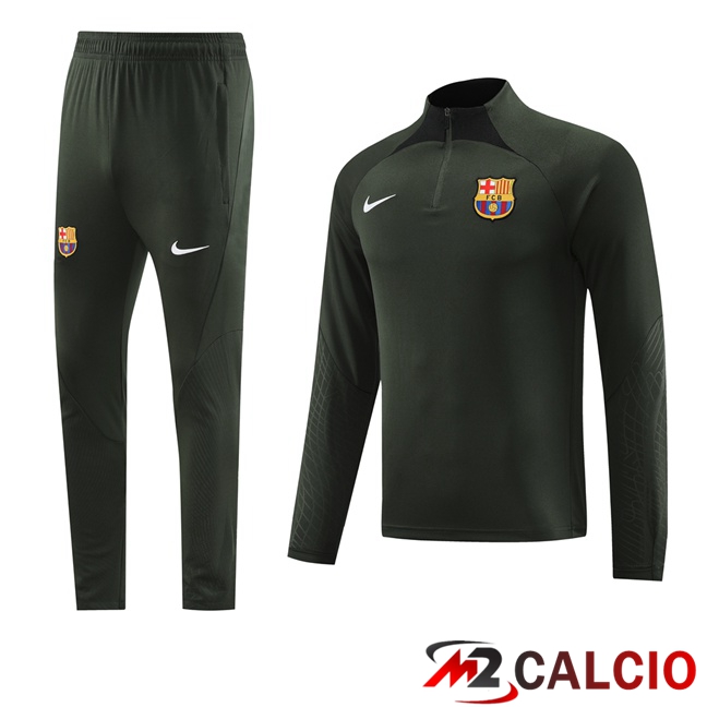Maglie Calcio Personalizzate,Tute Calcio Squadre,Maglia Nazionale Italiana Calcio | Insieme Tuta Calcio FC Barcellona Verde 2023/2024