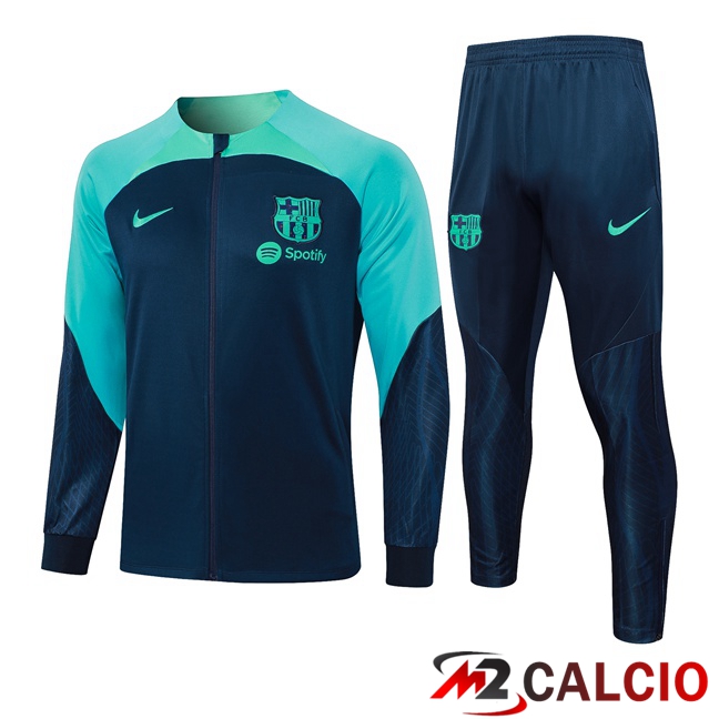 Maglie Calcio Personalizzate,Tute Calcio Squadre,Maglia Nazionale Italiana Calcio | Insieme Tuta Calcio - Giacca FC Barcellona Verde Blu Reale 2023/2024