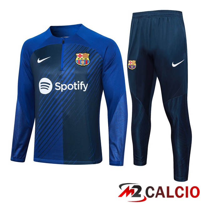 Maglie Calcio Personalizzate,Tute Calcio Squadre,Maglia Nazionale Italiana Calcio | Insieme Tuta Calcio FC Barcellona Blu 2023/2024