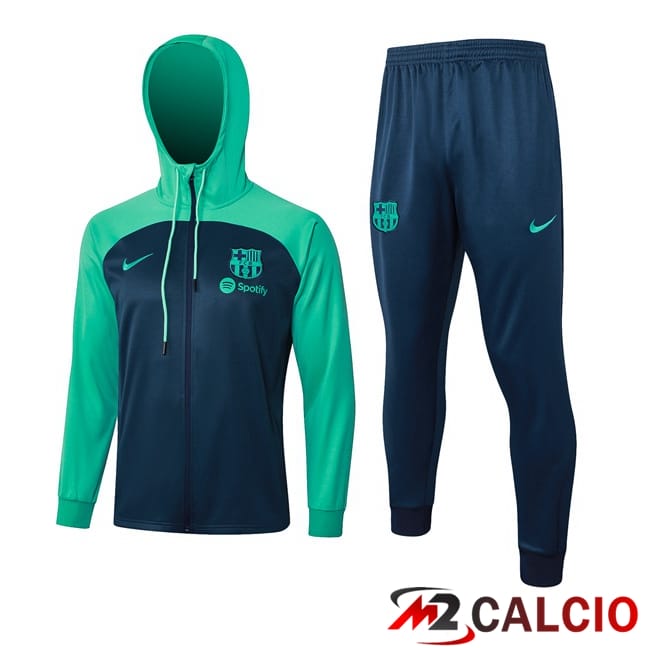 Maglie Calcio Personalizzate,Tute Calcio Squadre,Maglia Nazionale Italiana Calcio | Tuta Calcio - Giacca A Vento FC Barcellona Verde 2024/2025