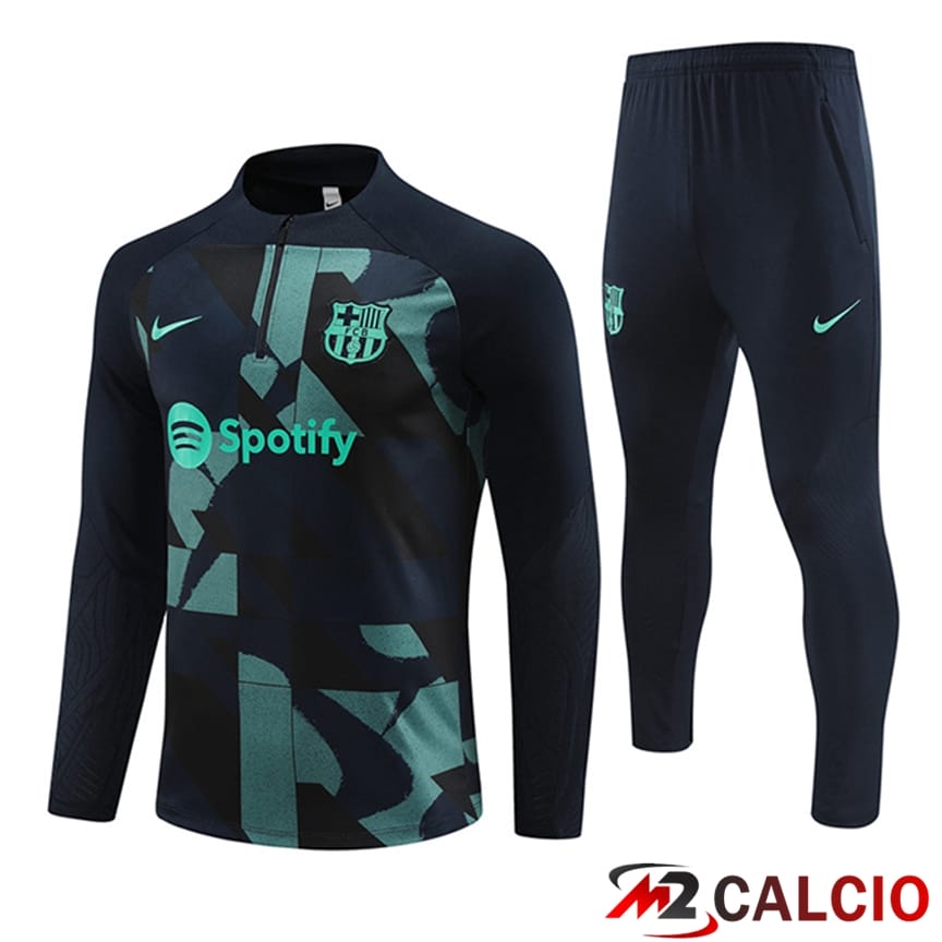 Maglie Calcio Personalizzate,Tute Calcio Squadre,Maglia Nazionale Italiana Calcio | Insieme Tuta Calcio FC Barcellona Nero/Verde 2024/2025