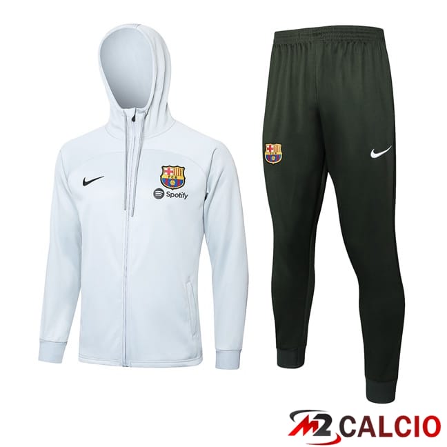 Maglie Calcio Personalizzate,Tute Calcio Squadre,Maglia Nazionale Italiana Calcio | Tuta Calcio - Giacca A Vento FC Barcellona Bianco 2024/2025
