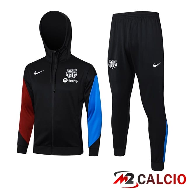 Maglie Calcio Personalizzate,Tute Calcio Squadre,Maglia Nazionale Italiana Calcio | Tuta Calcio - Giacca A Vento FC Barcellona Nero 2024/2025