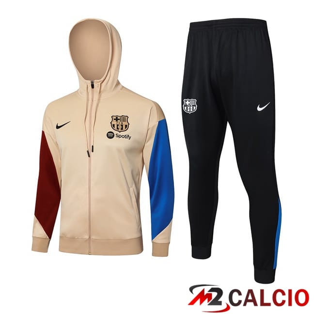Maglie Calcio Personalizzate,Tute Calcio Squadre,Maglia Nazionale Italiana Calcio | Tuta Calcio - Felpa Con Cappuccio FC Barcellona Giallo 2024/2025