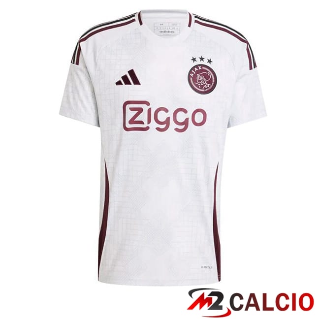 Maglie Calcio Personalizzate,Tute Calcio Squadre,Maglia Nazionale Italiana Calcio | Maglie Calcio AFC Ajax Terza Bianco 2024/2025