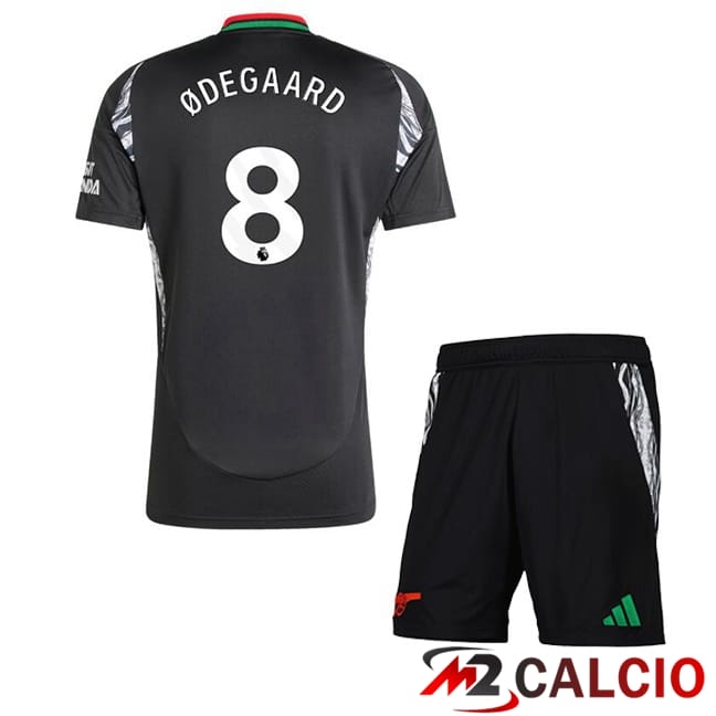 Maglie Calcio Personalizzate,Tute Calcio Squadre,Maglia Nazionale Italiana Calcio | Maglie Calcio Arsenal (ØDEGAARD 8) Bambino Seconda Nero 2024/2025
