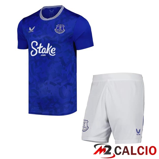 Maglie Calcio Personalizzate,Tute Calcio Squadre,Maglia Nazionale Italiana Calcio | Maglie Calcio Everton Bambino Prima Blu 2024/2025