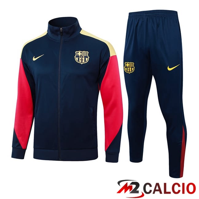 Maglie Calcio Personalizzate,Tute Calcio Squadre,Maglia Nazionale Italiana Calcio | Insieme Tuta Calcio - Giacca FC Barcellona Blu Reale 2024/2025