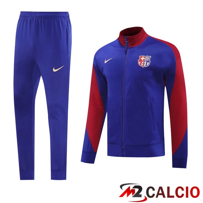 Maglie Calcio Personalizzate,Tute Calcio Squadre,Maglia Nazionale Italiana Calcio | Insieme Tuta Calcio - Giacca FC Barcellona Blu 2024/2025