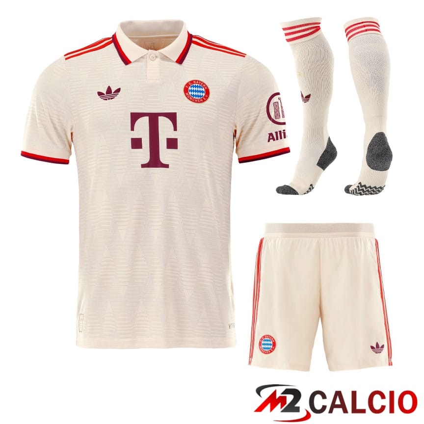 Maglie Calcio Personalizzate,Tute Calcio Squadre,Maglia Nazionale Italiana Calcio | Insieme Maglie Calcio Bayern Monaco Terza (Pantaloncini + Calzini) 2024/2025