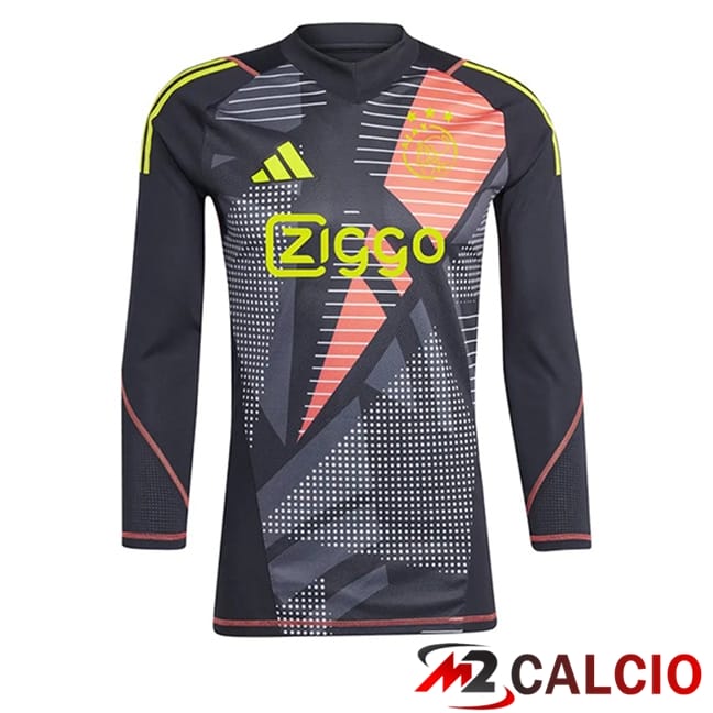 Maglie Calcio Personalizzate,Tute Calcio Squadre,Maglia Nazionale Italiana Calcio | Maglie Calcio Ajax Portiere Manica Lunga Nero 2024/2025