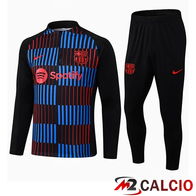 Maglie Calcio Personalizzate,Tute Calcio Squadre,Maglia Nazionale Italiana Calcio | Insieme Tuta Calcio FC Barcellona Blu Nero Rosso 2024/2025