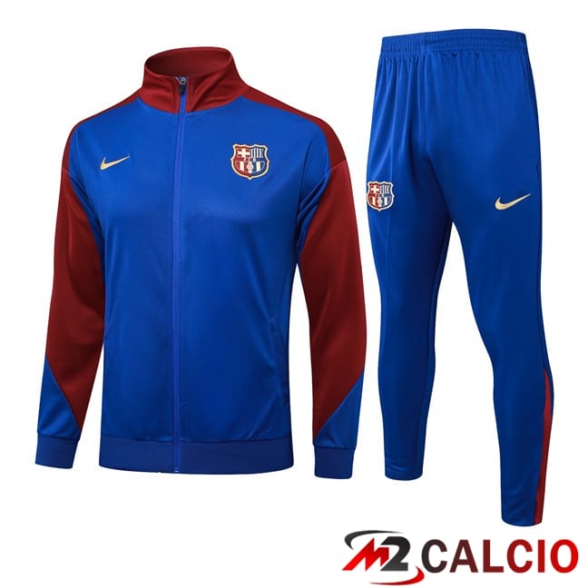 Maglie Calcio Personalizzate,Tute Calcio Squadre,Maglia Nazionale Italiana Calcio | Insieme Tuta Calcio - Giacca FC Barcellona Blu 2024/2025