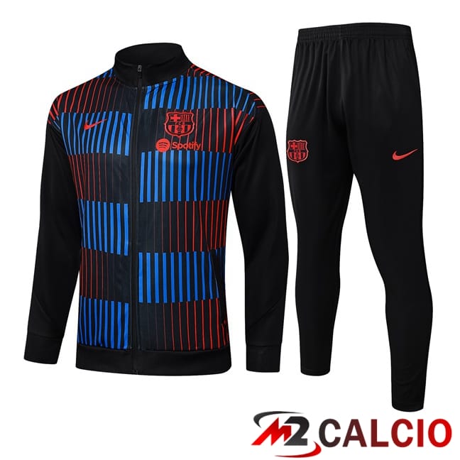 Maglie Calcio Personalizzate,Tute Calcio Squadre,Maglia Nazionale Italiana Calcio | Insieme Tuta Calcio - Giacca FC Barcellona Blu Nero Rosso 2025/2026