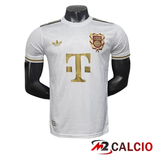 Maglie Calcio Personalizzate,Tute Calcio Squadre,Maglia Nazionale Italiana Calcio | Maglie Calcio Bayern Monaco 125th Anniversary Edition Bianco 2024/2025