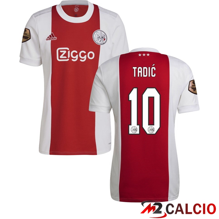Maglie Calcio Personalizzate,Tute Calcio Squadre,Maglia Nazionale Italiana Calcio | Maglia AFC Ajax（TADIC 10）Prima Rosso/Bianco 2021/2022