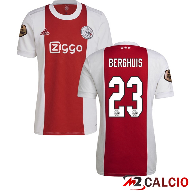Maglie Calcio Personalizzate,Tute Calcio Squadre,Maglia Nazionale Italiana Calcio | Maglia AFC Ajax（TRAORE 23）Prima Rosso/Bianco 2021/2022