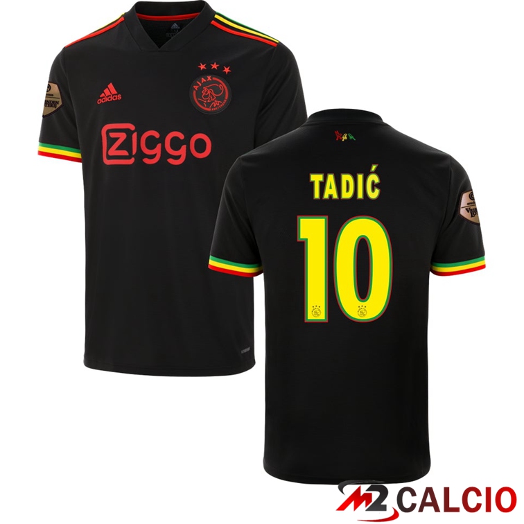 Maglie Calcio Personalizzate,Tute Calcio Squadre,Maglia Nazionale Italiana Calcio | Maglia AFC Ajax（TADIC 10）Terza Nero 2021/2022