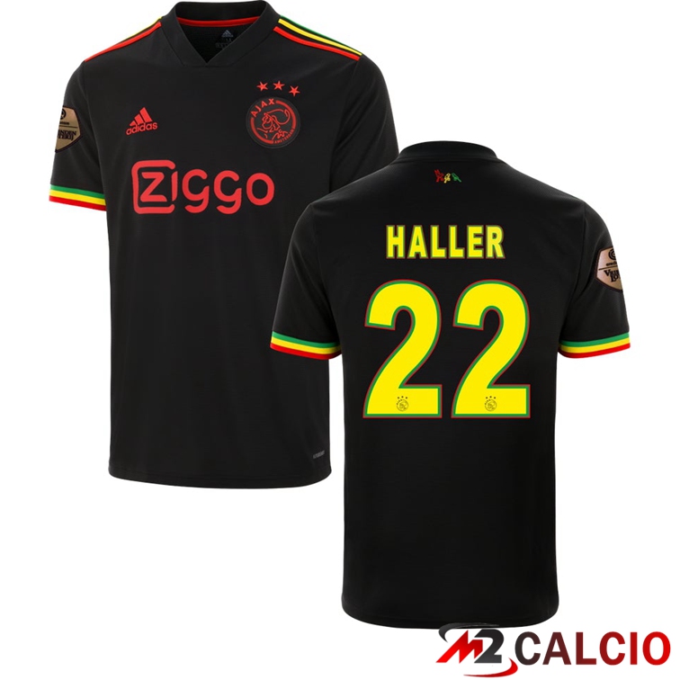 Maglie Calcio Personalizzate,Tute Calcio Squadre,Maglia Nazionale Italiana Calcio | Maglia AFC Ajax（HALLER 22）Terza Nero 2021/2022
