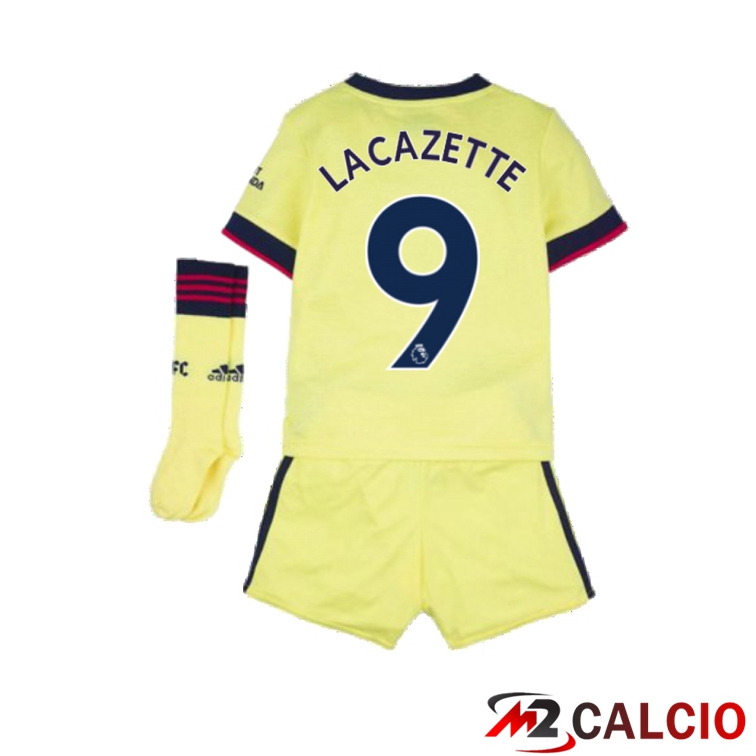 Maglie Calcio Personalizzate,Tute Calcio Squadre,Maglia Nazionale Italiana Calcio | Maglia FC Arsenal (LACAZETTE 9) Bambino Seconda Giallo 2021/2022