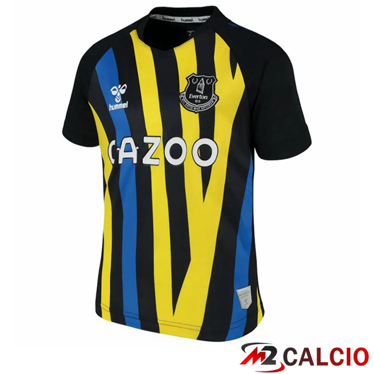 Maglie Calcio Personalizzate,Tute Calcio Squadre,Maglia Nazionale Italiana Calcio | Maglia FC Everton Portiere Nero/Giallo 2021/22