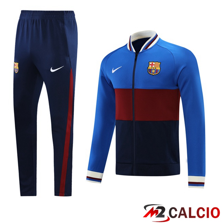 Maglie Calcio Personalizzate,Tute Calcio Squadre,Maglia Nazionale Italiana Calcio | Insieme Tuta Calcio - Giacca FC Barcellona Blu Rosso Nero 2021/2022