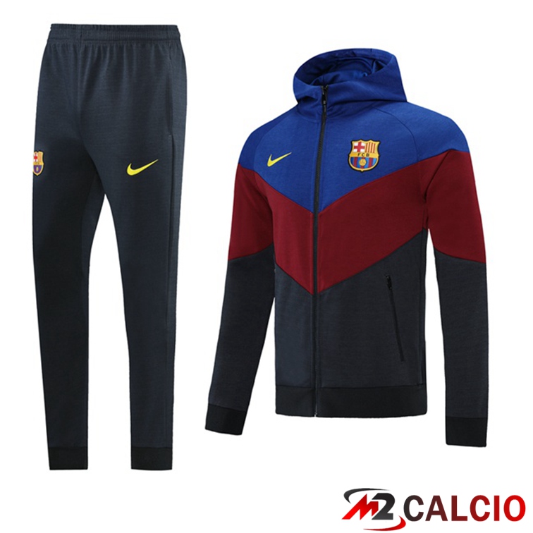 Maglie Calcio Personalizzate,Tute Calcio Squadre,Maglia Nazionale Italiana Calcio | Giacca Con Cappuccio Tuta FC Barcellona Blu Rosso Nero 2021/2022