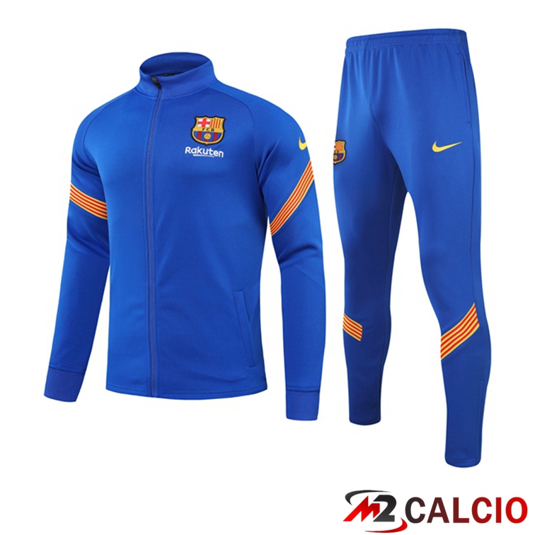 Maglie Calcio Personalizzate,Tute Calcio Squadre,Maglia Nazionale Italiana Calcio | Insieme Tuta Calcio - Giacca FC Barcellona Blu 2021/2022