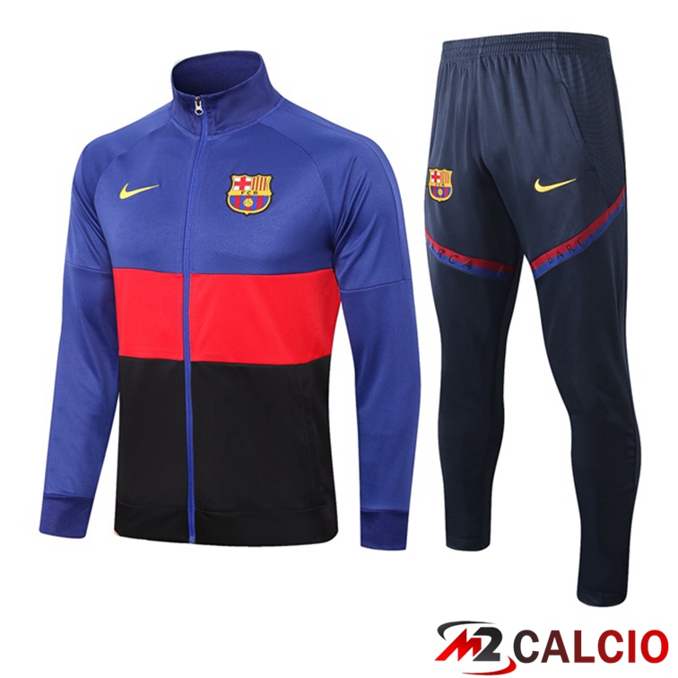 Maglie Calcio Personalizzate,Tute Calcio Squadre,Maglia Nazionale Italiana Calcio | Insieme Tuta Calcio - Giacca FC Barcellona Blu Rosso Nero 2021/2022