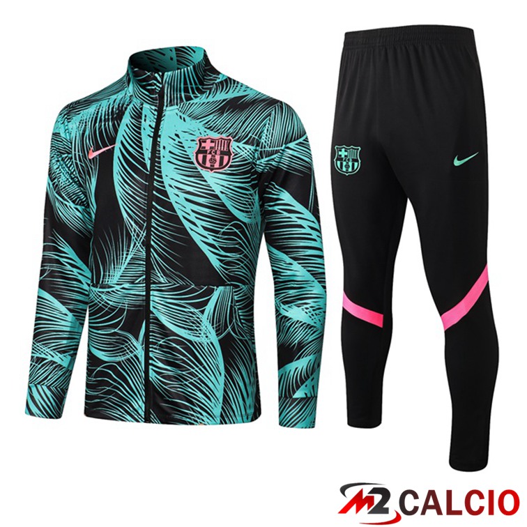 Maglie Calcio Personalizzate,Tute Calcio Squadre,Maglia Nazionale Italiana Calcio | Insieme Tuta Calcio - Giacca FC Barcellona Verde Nero 2021/2022
