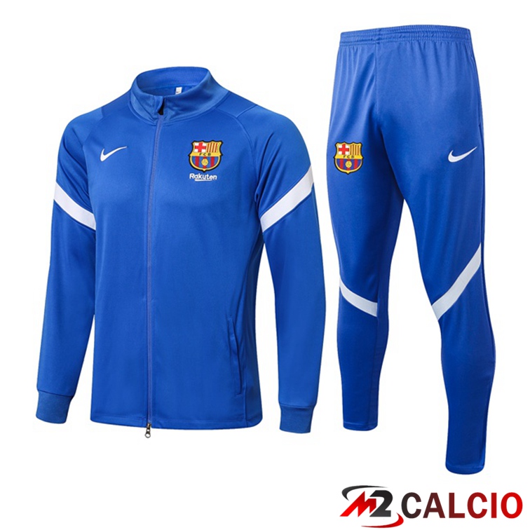 Maglie Calcio Personalizzate,Tute Calcio Squadre,Maglia Nazionale Italiana Calcio | Insieme Tuta Calcio - Giacca FC Barcellona Blu 2021/2022