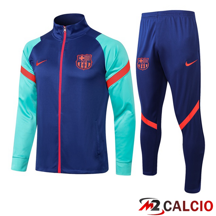Maglie Calcio Personalizzate,Tute Calcio Squadre,Maglia Nazionale Italiana Calcio | Insieme Tuta Calcio - Giacca FC Barcellona Blu Verde 2021/2022
