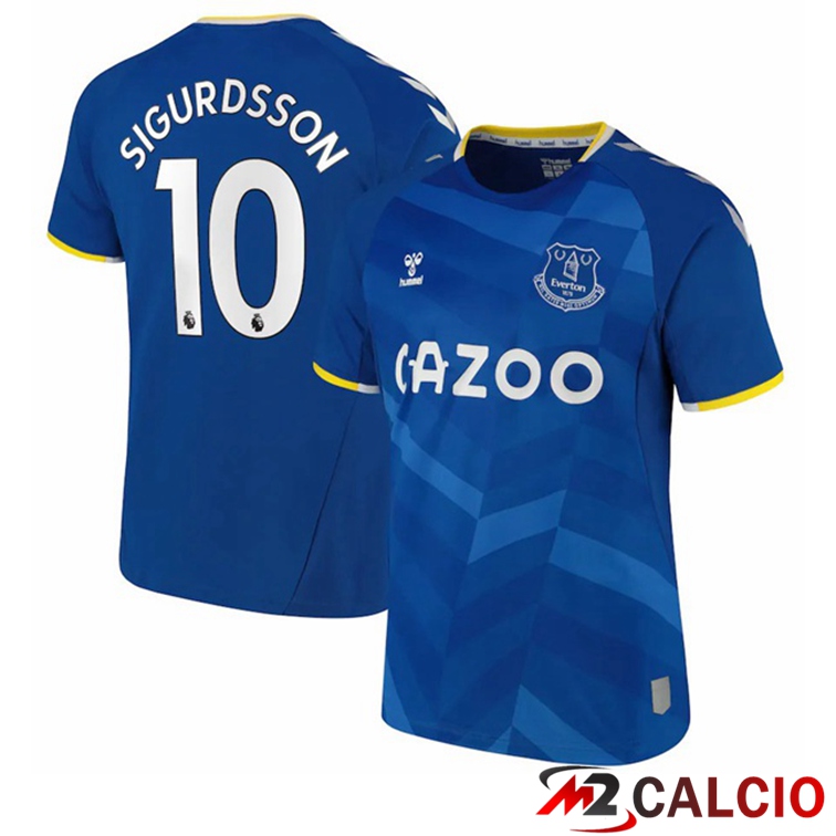 Maglie Calcio Personalizzate,Tute Calcio Squadre,Maglia Nazionale Italiana Calcio | Maglia FC Everton (Sigurdsson 10) Prima Blu 2021/22