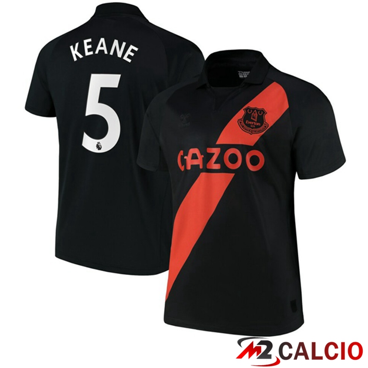 Maglie Calcio Personalizzate,Tute Calcio Squadre,Maglia Nazionale Italiana Calcio | Maglia FC Everton (Keane 5) Seconda Nero 2021/22