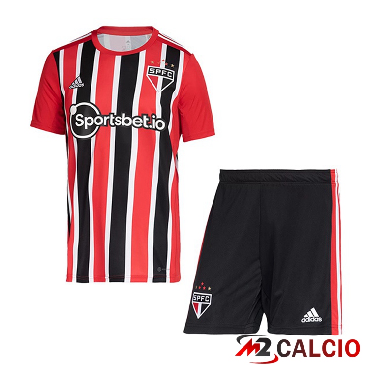 Maglie Calcio Personalizzate,Tute Calcio Squadre,Maglia Nazionale Italiana Calcio | Maglie Calcio Sao Paulo FC Bambino Seconda Rosso 2022/2023
