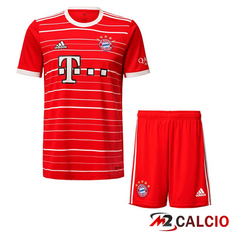 Maglie Calcio Personalizzate,Tute Calcio Squadre,Maglia Nazionale Italiana Calcio | Maglie Calcio Bayern Monaco Bambino Prima Rosso 2022/2023
