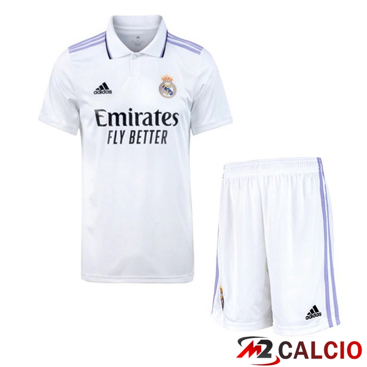 Maglie Calcio Personalizzate,Tute Calcio Squadre,Maglia Nazionale Italiana Calcio | Maglie Calcio Real Madrid Bambino Prima Bianco 2022/2023