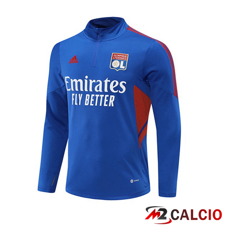 Maglie Calcio Personalizzate,Tute Calcio Squadre,Maglia Nazionale Italiana Calcio | Felpa Allenamento Lyon OL Blu 2022/2023