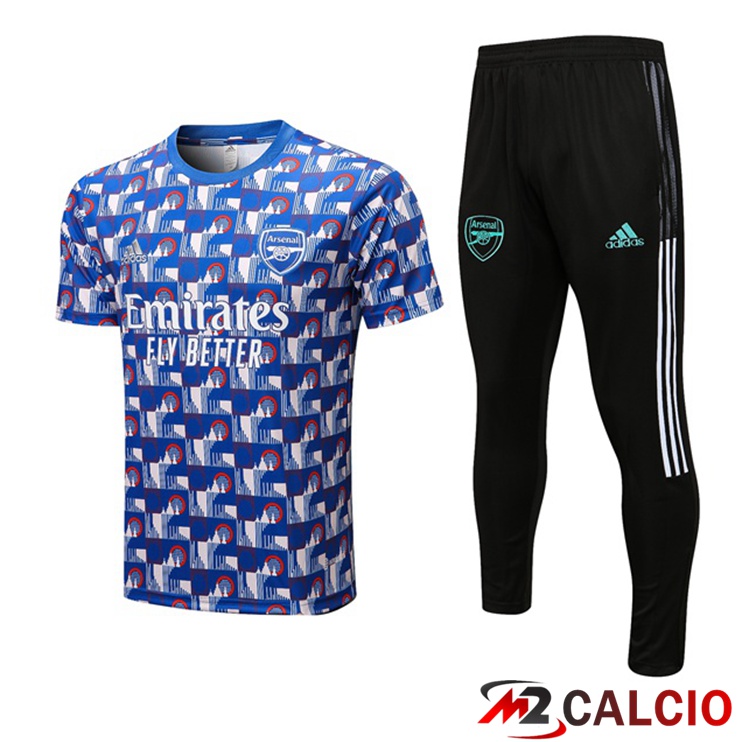 Maglie Calcio Personalizzate,Tute Calcio Squadre,Maglia Nazionale Italiana Calcio | Insieme T Shirt Allenamento Arsenal + Pantaloni Blu 2022/2023